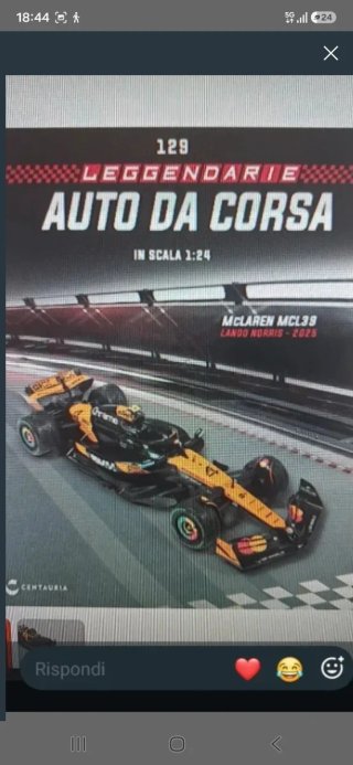 Modellino McLaren MCL38 Lando Norris 1:24