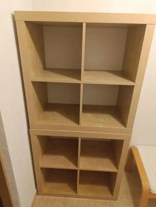 3 estanterías modulares Ikea 4 huecos