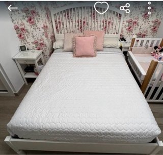 Estructura de Cama y Somier Blanca 1,35cm