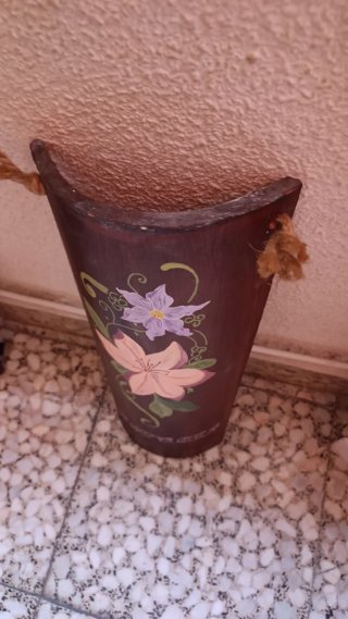 Teja Decorativa Pintada a Mano 40 cm