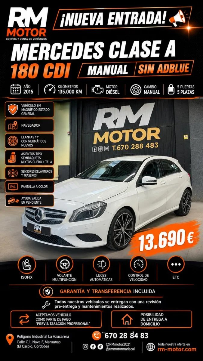 Mercedes-Benz Clase A A 180d 2015