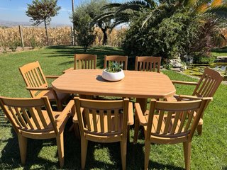 Conjunto jardín Grosfillex: Mesa y 8 sillones