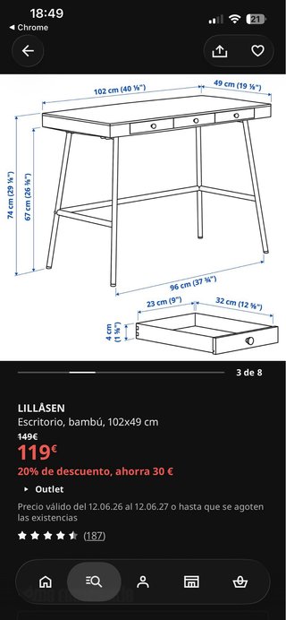 Escritorio y Silla Ikea