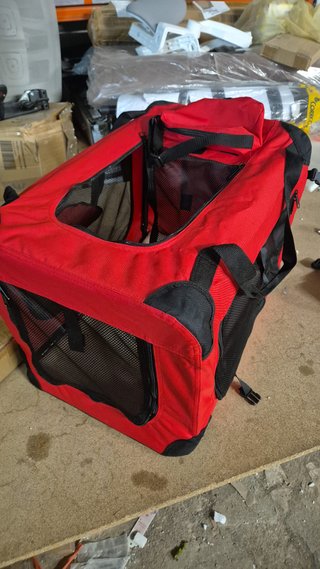 Transportín Perros Plegable 60cm Cojín Suave Asas