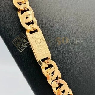 Cadena Tipo Cartier Medusa Bicolor 18K 12mm