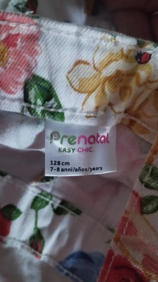 Salopette bambina Prenatal a fiori età 7 -8 anni
