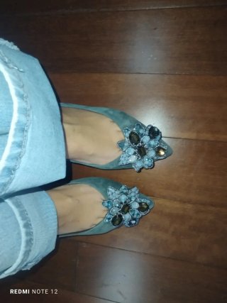 Zapatos Alma en Pena T37 flor verde