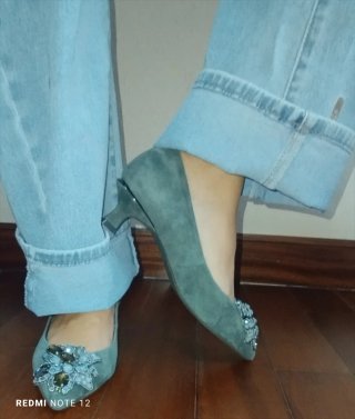 Zapatos Alma en Pena T37 flor verde