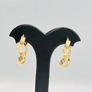 Pendientes Infinito Greca Oro 18K