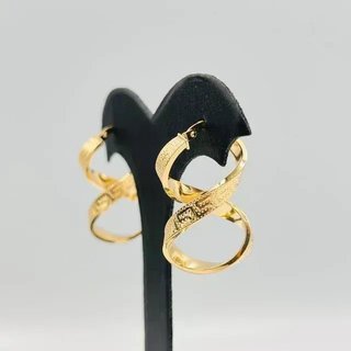 Pendientes Infinito Greca Oro 18K