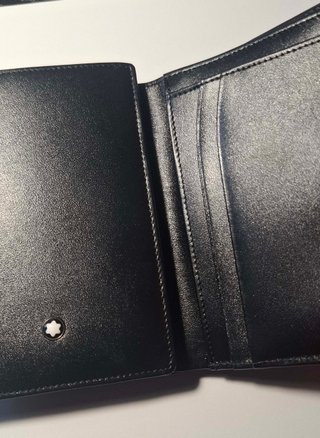 Cartera Montblanc 3 cuerpos Piel Negra