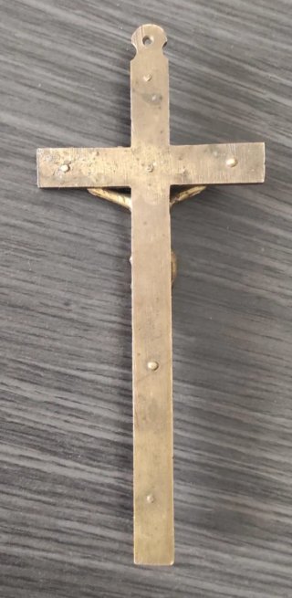 Crucifijo pectoral s.XIX/XX con calavera 17 cm