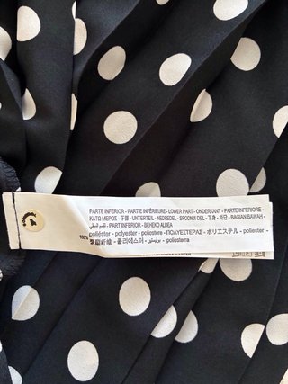 Vestido Zara lunares blanco y negro Talla S