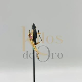 Pendientes Semaforo Oro Multicolor