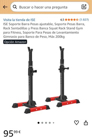 Soporte Rack Barra Pesas Ajustable ISE