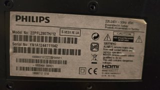 Televisor Monitor Philips 22 Negro