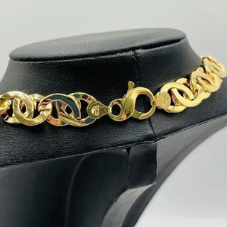 Cadena Tipo Cartier Medusa Greca Bicolor 18K 13mm