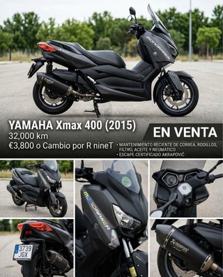 Cambio Yamaha Xmax 400 por Bmw r1200 ninet
