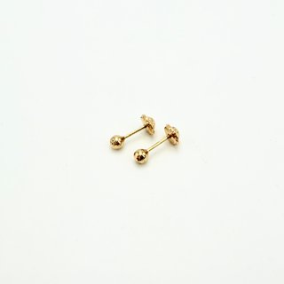 Pendiente Bolas de oro de 18k, 0.25 g.