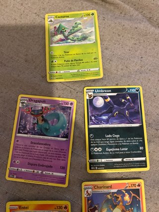 Lote de 5 cartas Pokémon