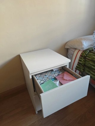 Cajonera Blanca de Dos Cajones