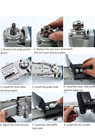 Adaptador de Amoladora a Motosierra 12