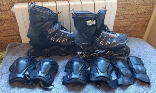 Patines en línea Oxelo con set de protecciones