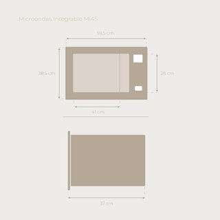 Microondas Integrable EVVO Mi45 Glass