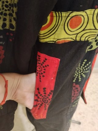 Chaquetón estampado con capucha tallaS