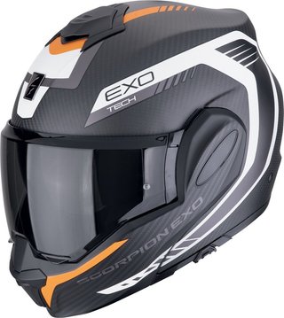 Casco Scorpion Exo Tech Evo Carbono Naranja