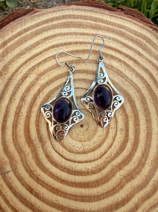 Pendientes Plata Ley 925 Amatista