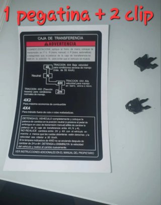 Pegatina Caja Transferencia y 2 Clips