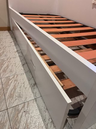 Cama nido blanca y madera
