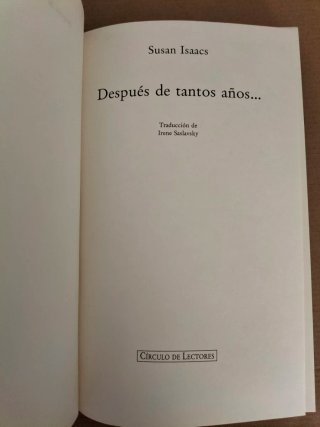 Después de tantos años... Libro
