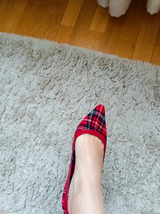 Zapatos de Salón Estampado Escocés Talla 37