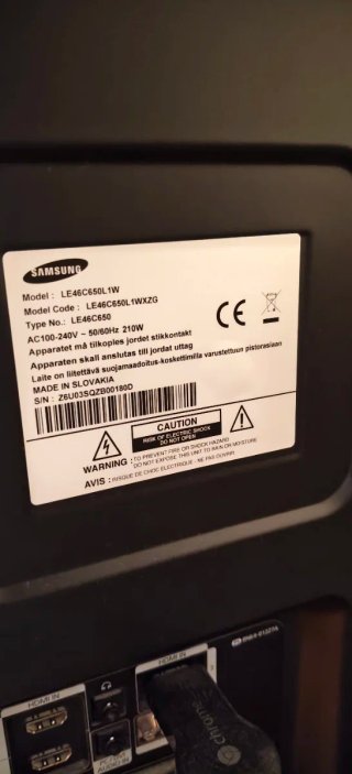 Samsung TV 46" LE46C650