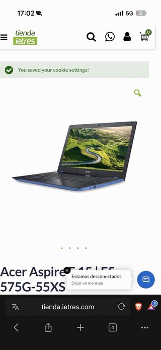 Portátil Acer Aspire E 15 E5-575G-55XS