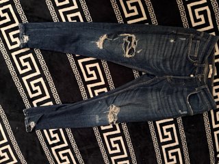 Zara Jeans Rasgados Azules