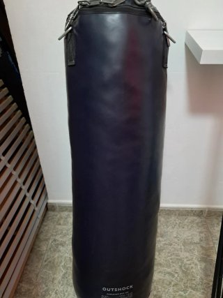 Saco de boxeo azul de decathlon