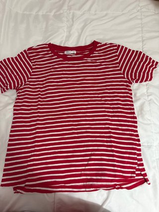 Camiseta TEX rayas rojas y blancas Talla XS