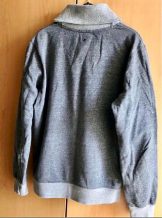 Sudadera gris cuello shawl hombre Mills