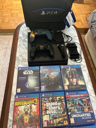 Consola PS4 Slim 1TB + 2 Mandos + 9 Juegos