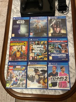 Consola PS4 Slim 1TB + 2 Mandos + 9 Juegos