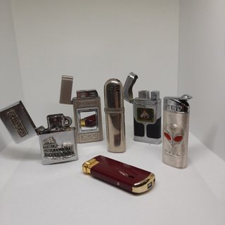 Set 6 accendini metallici vintage di design
