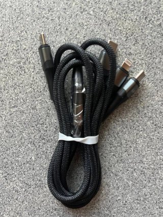 Cable Carga Rápida 3 en 1 USB-C Lightning 66W