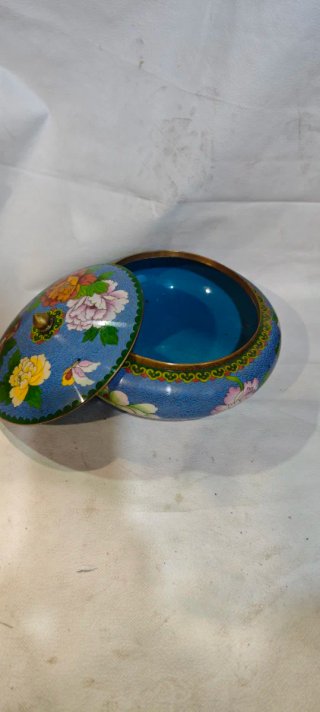 Bombonera Antigua Esmalte Cloisonné