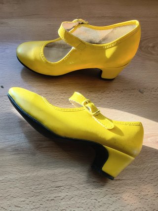 Zapatos Flamenco Niña A Osuna Amarillos