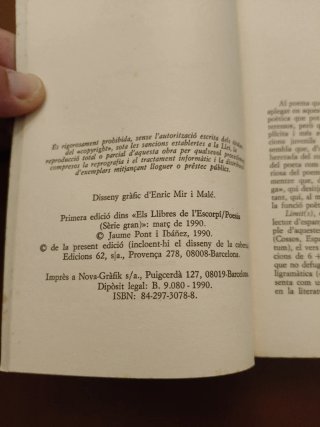 Raó d'atzar · Jaume Pont · Poesia 1974-1989