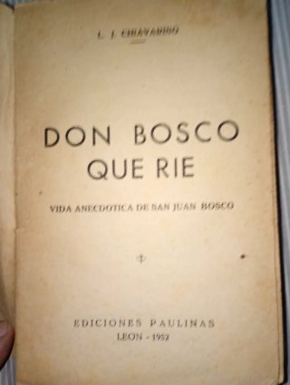 1 libro ,Don Bosco que Rie.