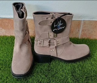 Botas Biker Beige